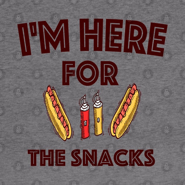 I'm here for the snacks T shirt by Yous Sef